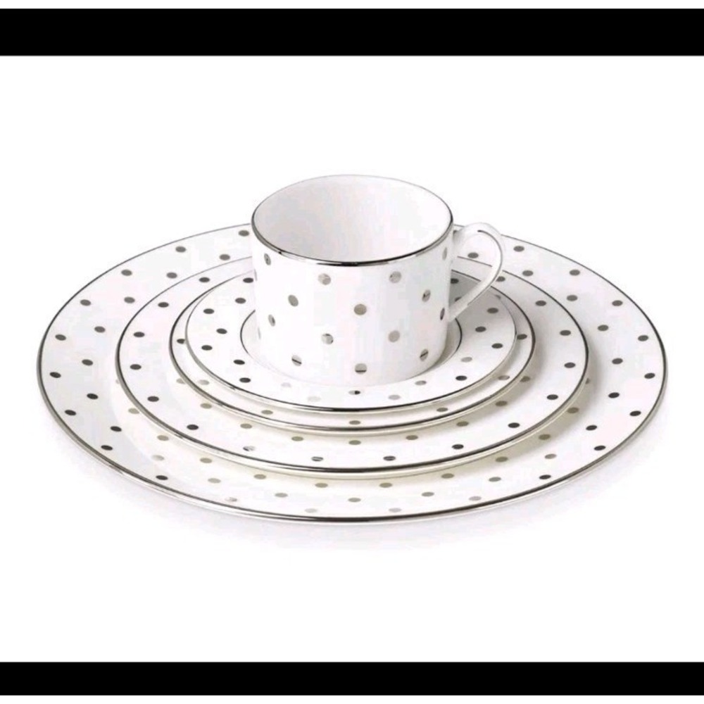 NEW IN BOX Kate Spade New York Lenox Larabee Road Platinum Five-Piece Dinner Set
